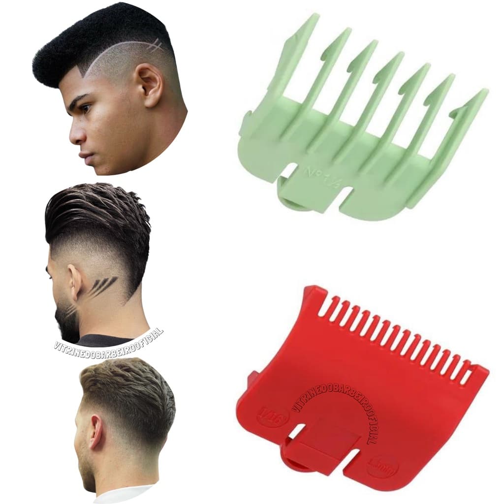 Kit Barbeiro 2 Pentes De Disfarce 0,5 + 1,5 Uso Profissional