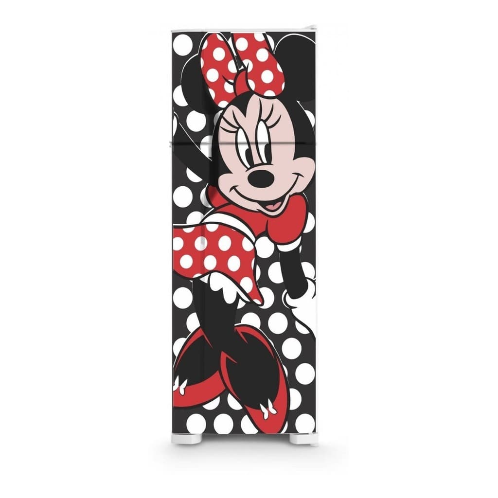 Adesivo Envelopar Geladeira Inteira Freezer Minnie Laterais