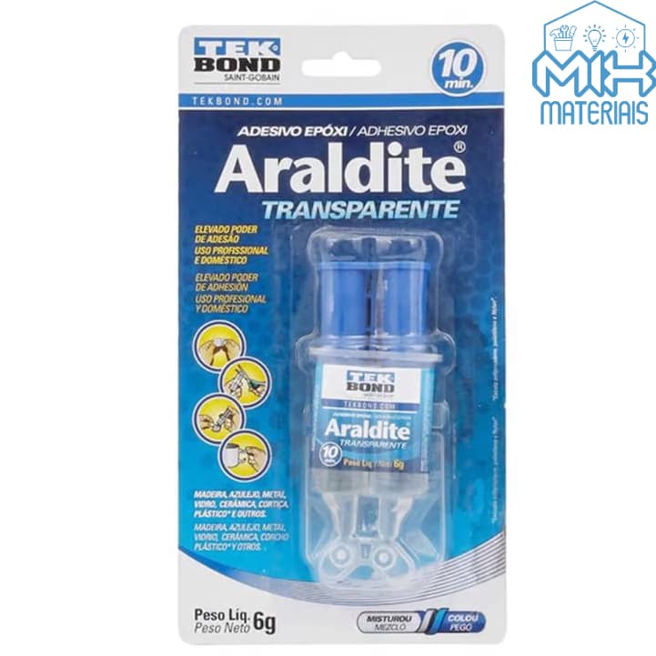 Araldite Transparente Adesivo Epóxi  Seringa 6g