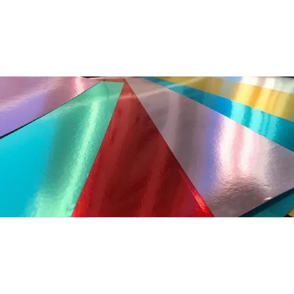 Papel Lamicote 180g A4 Laminado 1 Face 50 folhas Várias Cores a Escolher Ouro Prata Pink Rose G