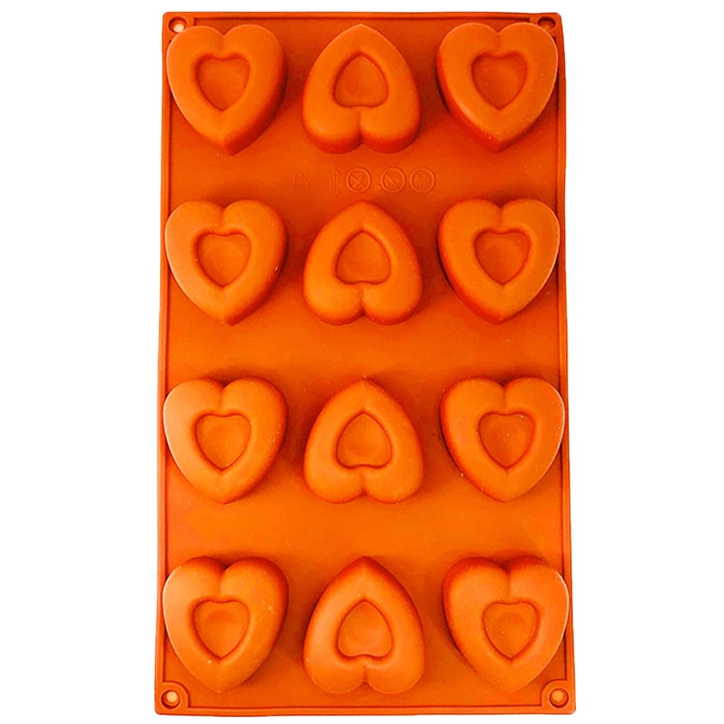 Forma De Silicone Para Bombons Chocolate Molde Coração
