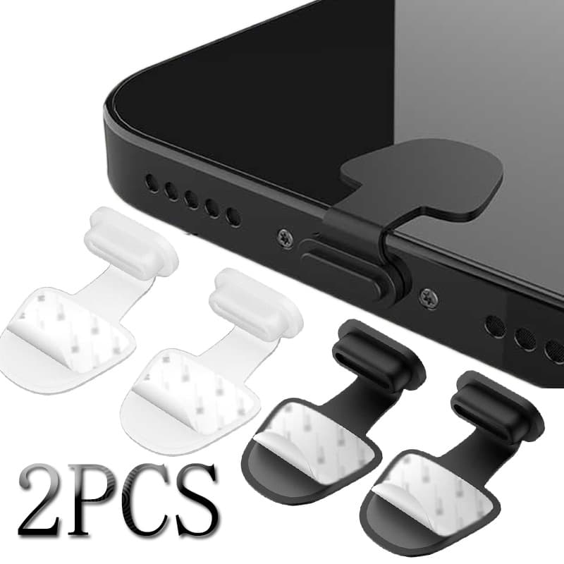 2 Pcs Telefone Móvel Anti-Poeira Plugs/USB Tipo C Carregamento Porto Plug/Integrado Capa De Silicone Rolha