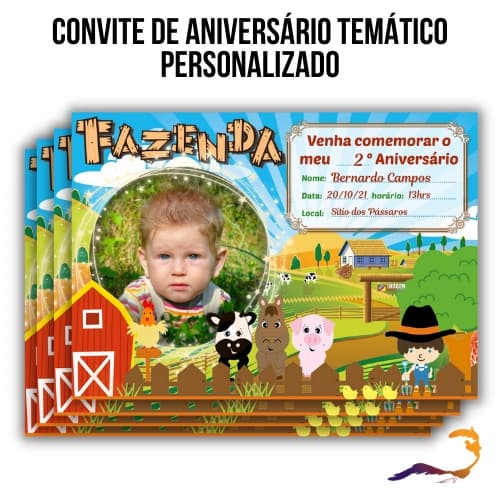 Convites de Aniversário Personalizados - Escolha seu tema!