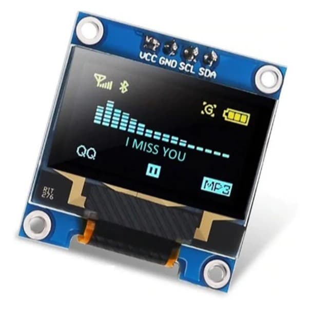 Display Oled 0.96 I2c Ssd1306 Lcd Azul e Amarelo Arduino Pic