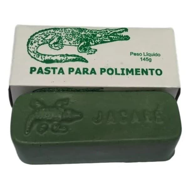 Pasta Verde Cromo Jacaré Para Afiar e Polir Canivetes e Facas