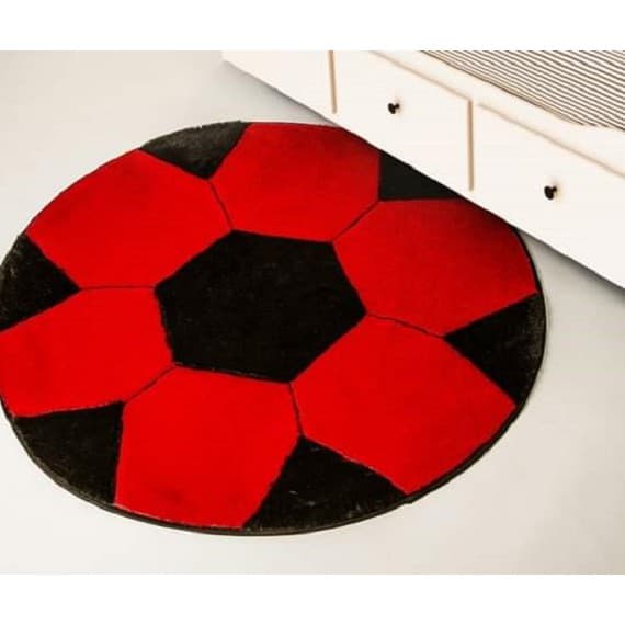 Tapete Infantil Bola De Futebol Para Quarto Decoração infantil 68cm X 68cm