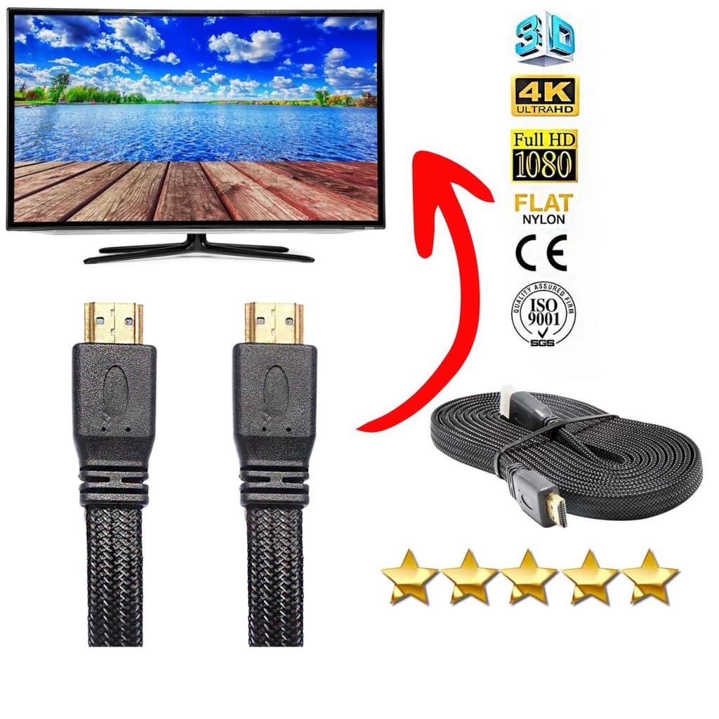 Cabo Hdmi 2m Metros Mts 4k Ultra Hd 3d TV Alta Resolução