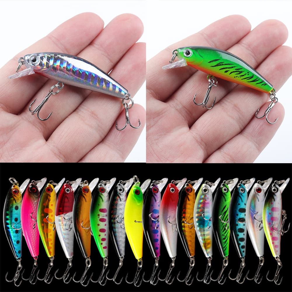 1 Pcs Sinking Minnow 5.5 Centímetros 6.5g Iscas De Pesca Swimbait Wobbler Isca Artificial Duro Para Baixo