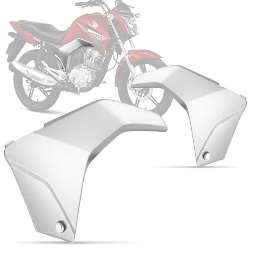 Peças de Moto Par Carenagem Tampa Lateral Cromo Forte Titan 150 2014 - 2015 Modelo Original