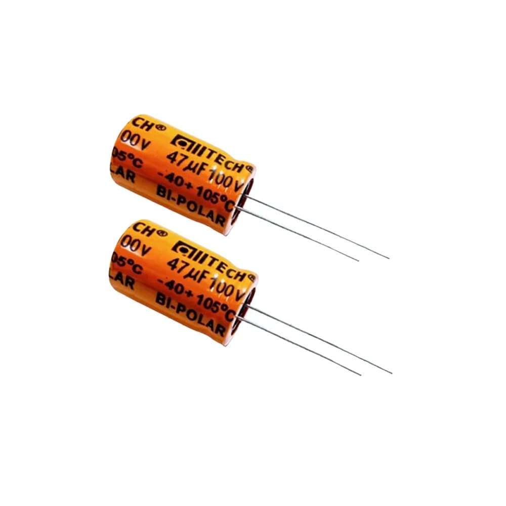 02 CAPACITORES DRIVER CORNETA BIPOLAR  47UF X 100V / 47X100