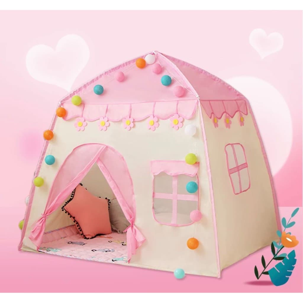 Tenda Casa Barraca Acampamento Infantil Toca Cabana Brinquedo Mundo Encantado Príncipe E Princesa