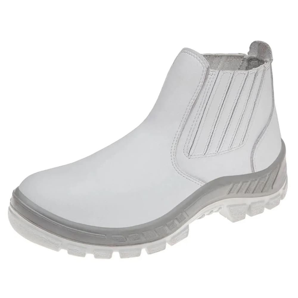 Bota Branca Segurança EPI Marluvas 70B19-Gi-Bp Microfibra Bico Pvc Solado Bidensidade Açougue