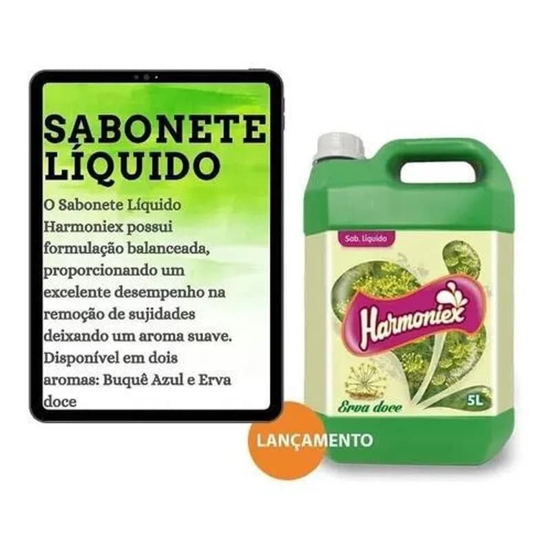 Sabonete Liquido Harmoniex Erva Doce  5 L