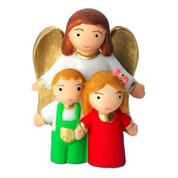 Anjinho Da Guarda Em Resina Mini Anjo Decoração 7 Cm Criança Imagem Com Pintura Feita A Mão Rica Em Detalhes
