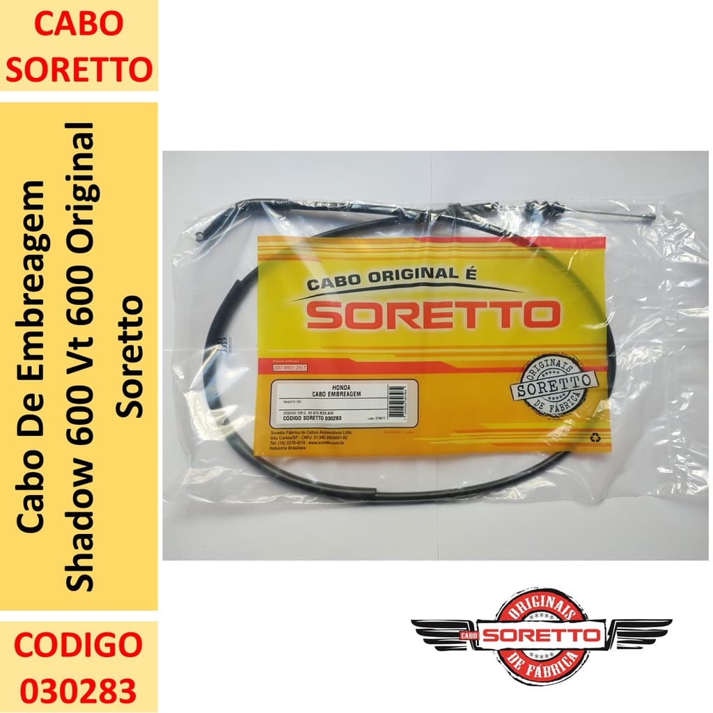 Cabo De Embreagem Shadow 600 Vt 600 Original Soretto Ano 1995