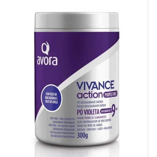 Pó Descolorante Vegano 300g Avora Vivance Action Purple Force