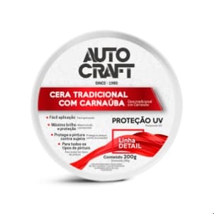 CERA PASTA AUTOCRAFT TRADICIONAL COM CARNAUBA 200G