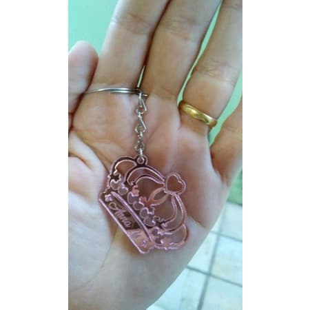 Kit com 5 chaveiro coroa personalizada com gravaçao