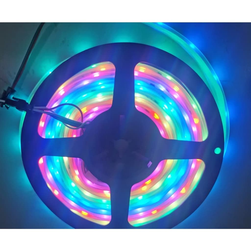 kit 20 rolos  Fita Led Digital 2811 Rgb C/ Controle 358 Efeitos Ip67 5m prova agua sem fonte