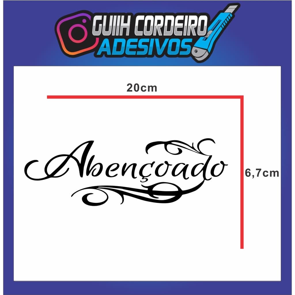 Adesivo  Abençoado