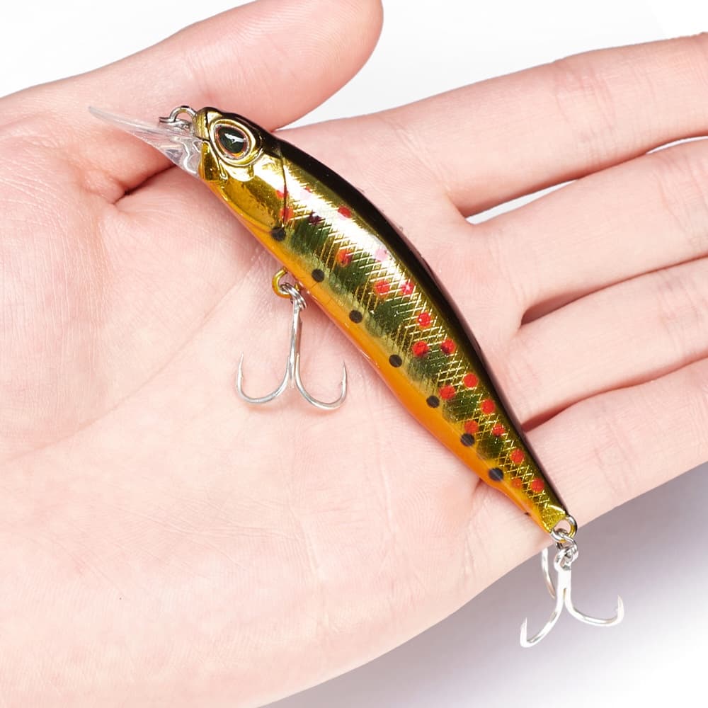 Isca Artificial minnow meia agua 7.7cm 8.4g Suspend traira iscas artificiais para tucunaré isca de pesca molinete pescaria fishing