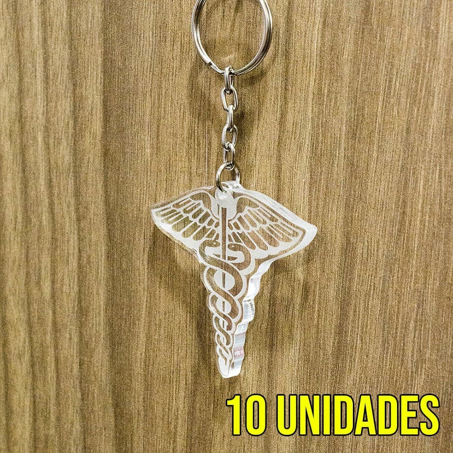 Kit 10 Chaveiros Profissão Medicina Odontologia Direito Engenharia Enfermagem