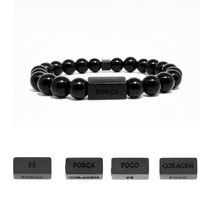 Pulseira Fé Foco Força Coragem