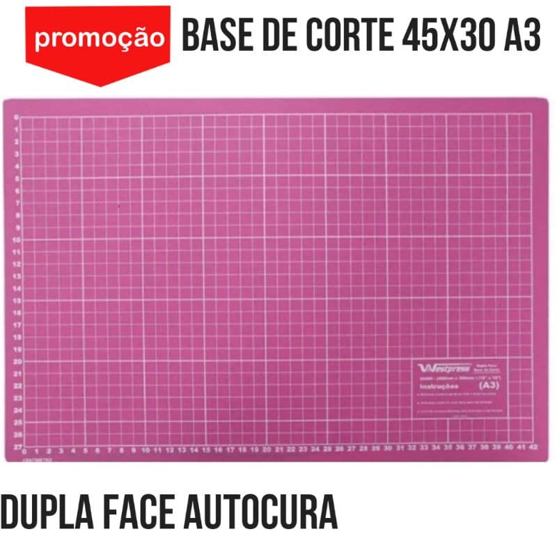 Base De Corte Rosa A3 45x30 Patchwork Scrapbook Artesanato Dona Shô