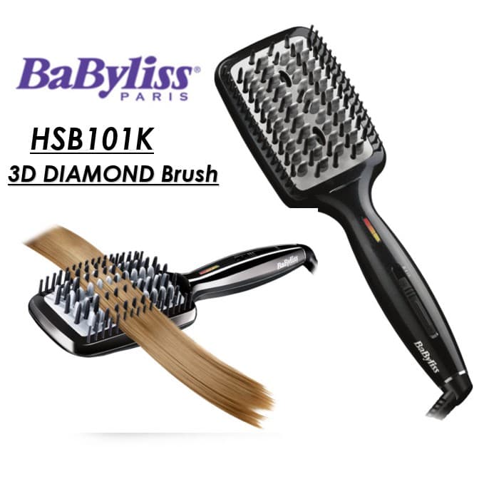 Escova Alisadora Babyliss 3D DIAMOND brush HSB101k-De Cabelo Elétrica
