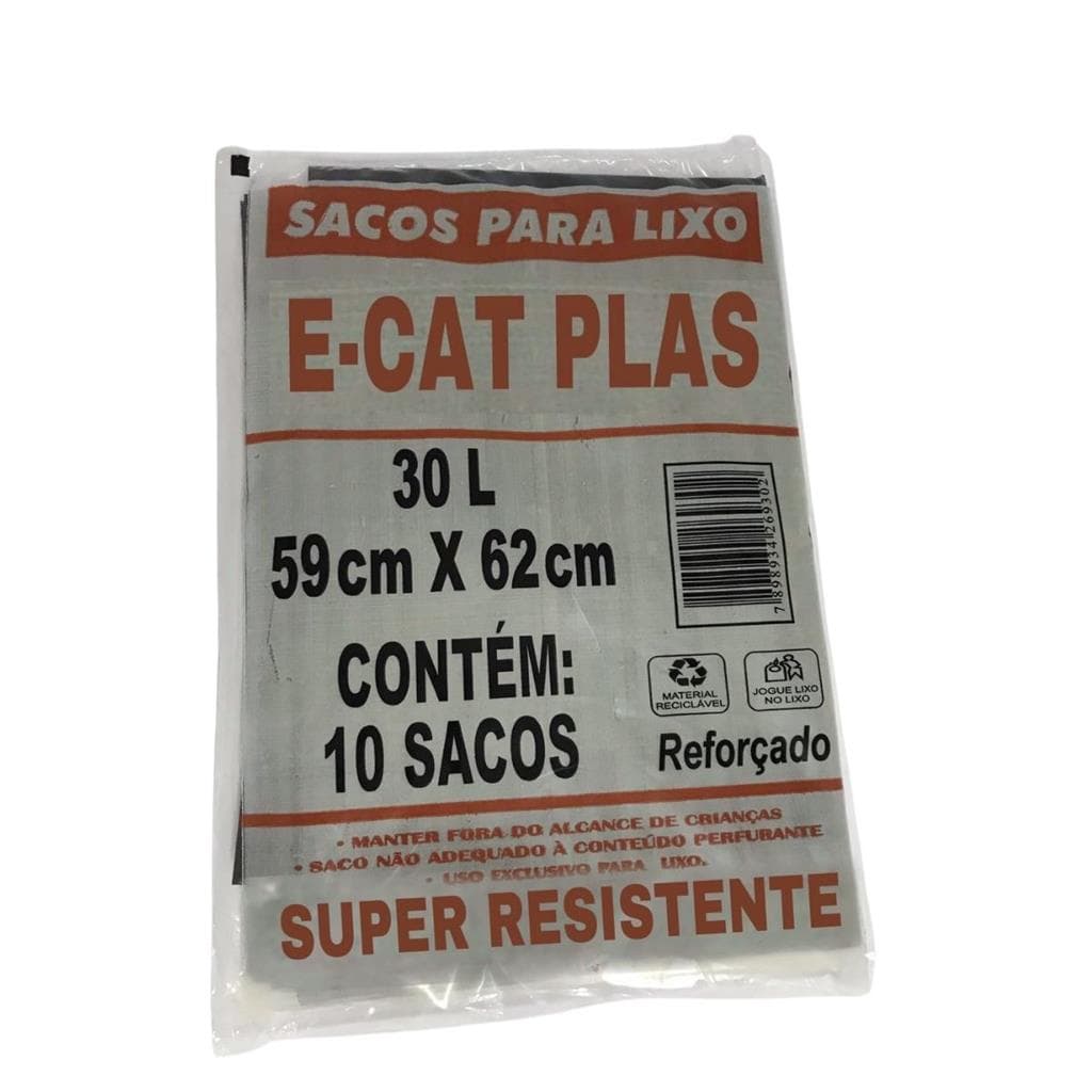 Saco De Lixo 30 Litros 10 Unidades