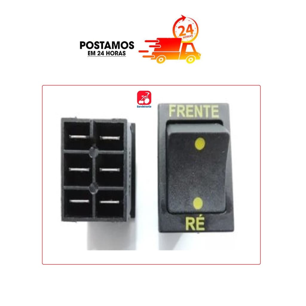 Botão Frente Ré Chave Acionador Brinquedos Bandeirante Moto Carro Elétrico 6v/12v Liga Desliga