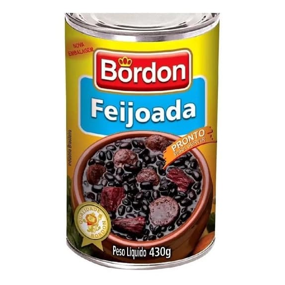 Feijoada Bordon Lata 430g Kit C/4 Unid.