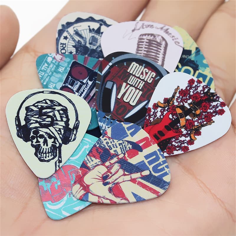 palheta personalizada violão guitarra rock geek heavy 5 unidades pvc