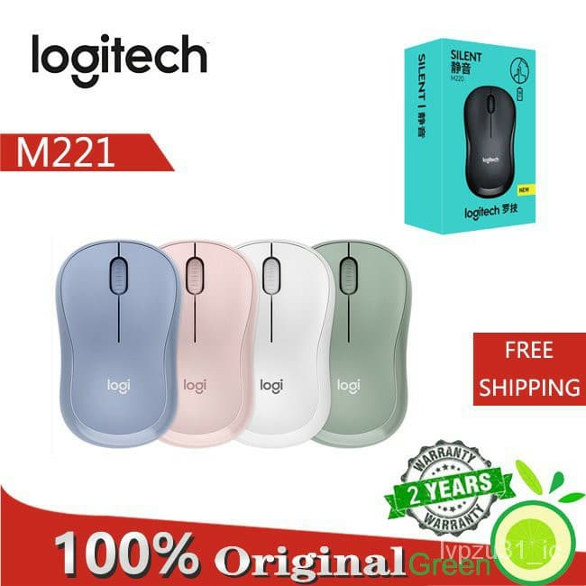 Logitech M221 Mouse Sem Fio Silencioso Com Óptico Ergonômico Para Jogos De PC De 2.4 Ghz Mac OS