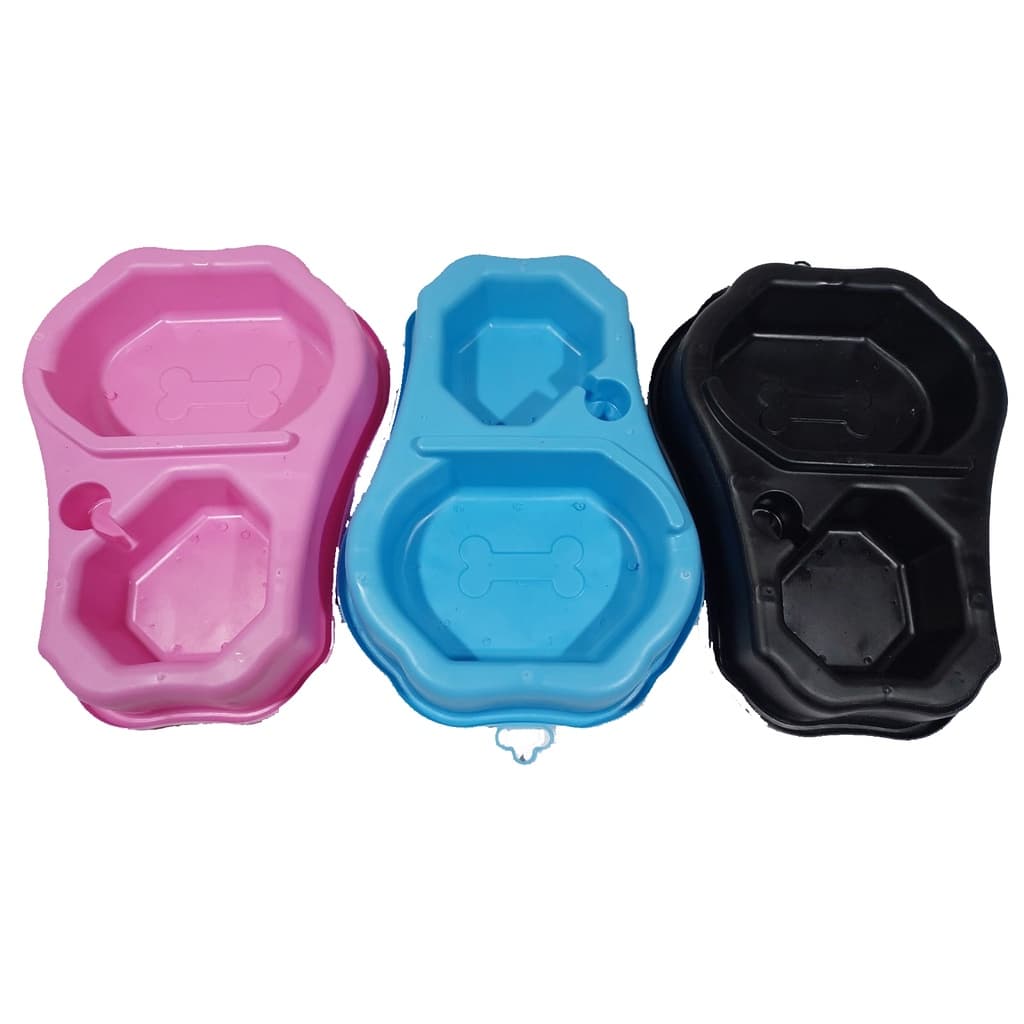 Comedouro e bebedouro duplo para pet com suporte para garrafa com sistema anti formiga