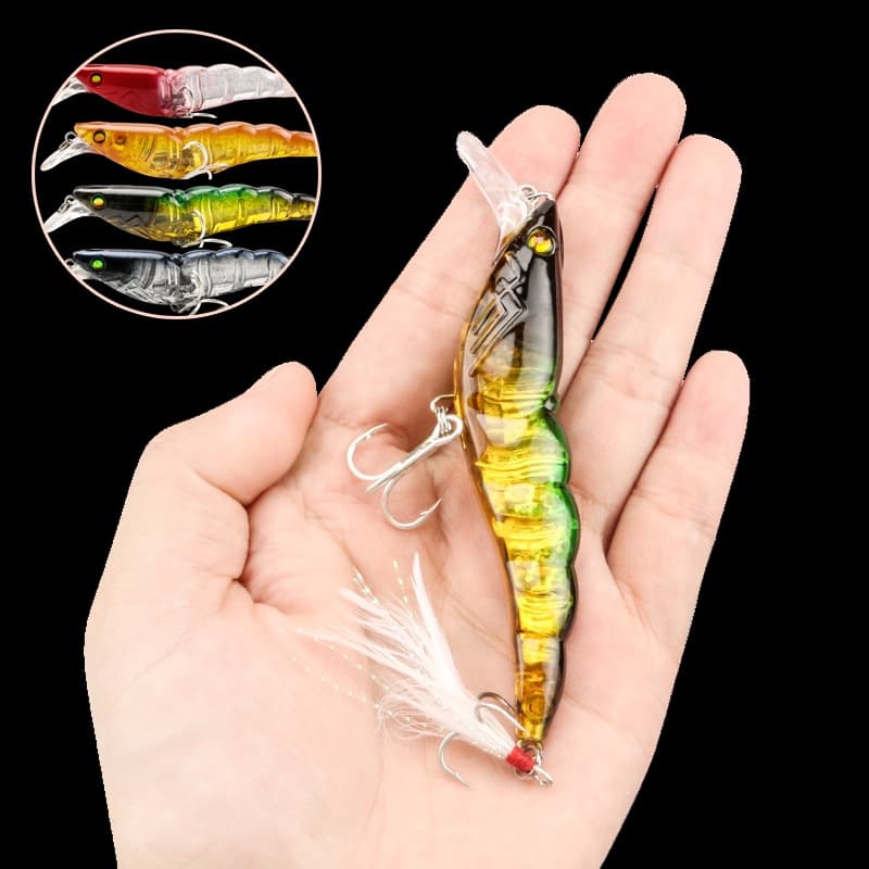 Isca De Pesca Artificial 3D Camarão Lento Naufrágio