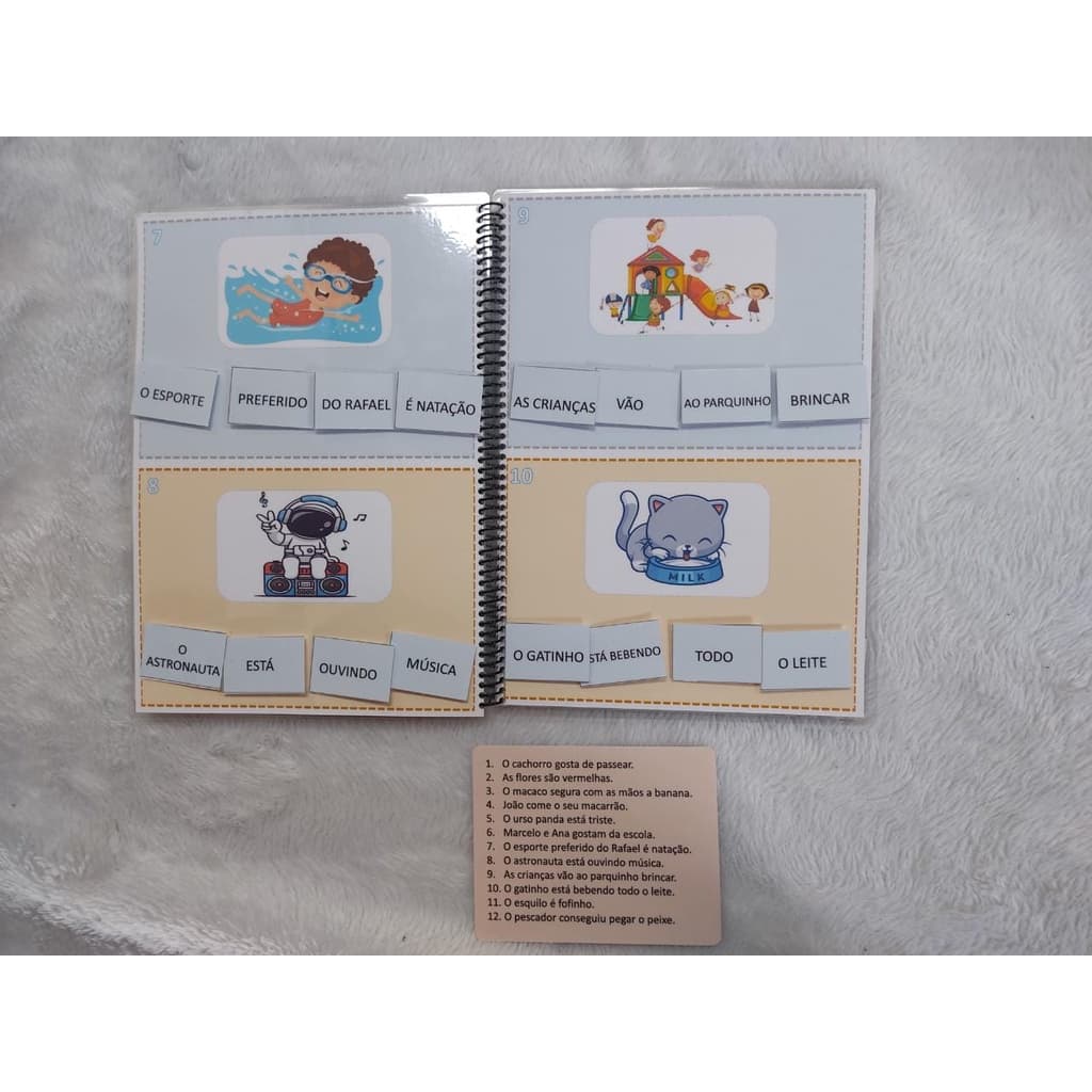 jogo pedagógico formando frases material lúdico e divertido alfabetização e leitura