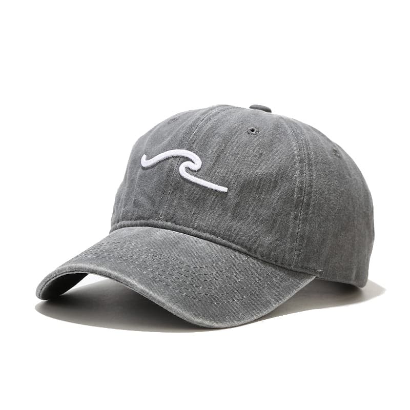 Boné Aba Curva Onda Wave Surf Jeans Surfista Praia Dad Hat