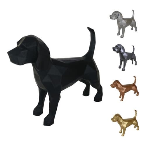 Miniatura Cachorro Beagle Low Poly