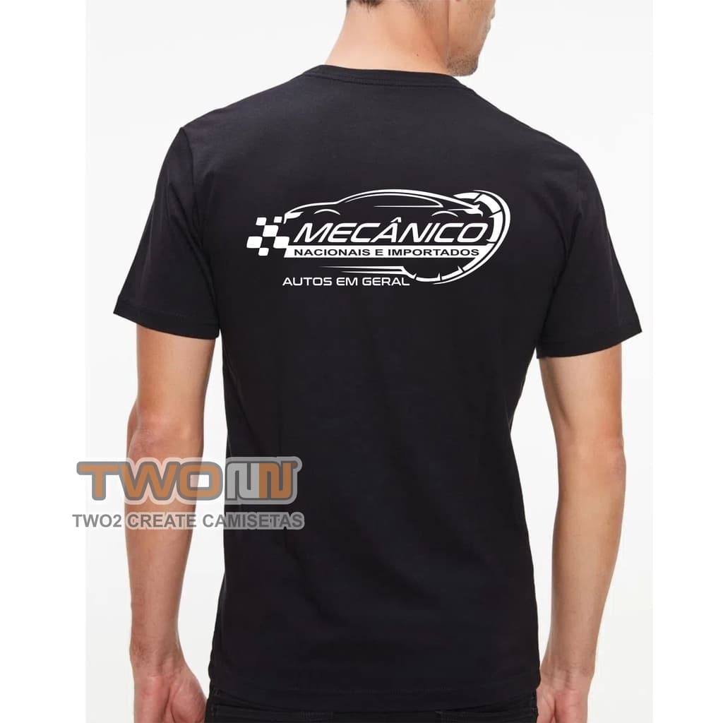 camiseta oficina mecânica uniforme mecânico malha