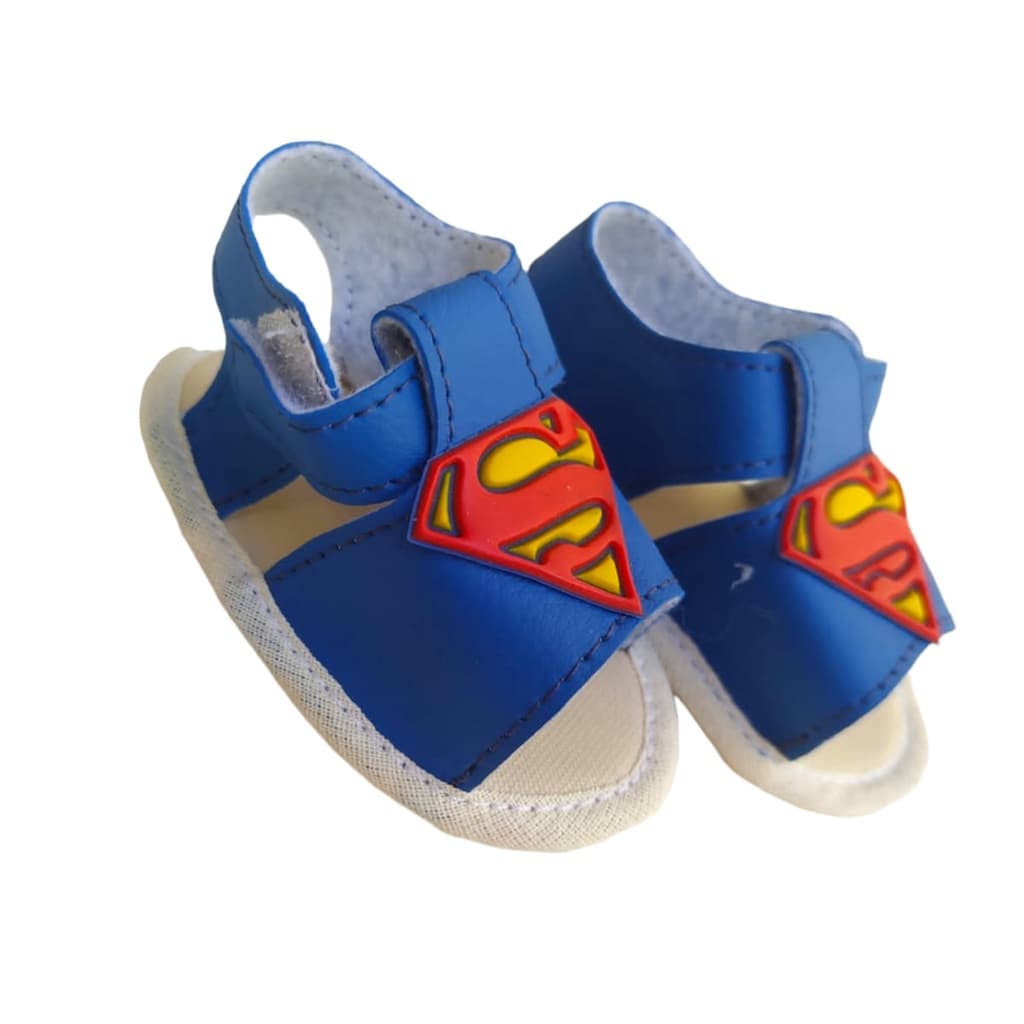 Sandália Super Man Para Bebê Herói Personagens