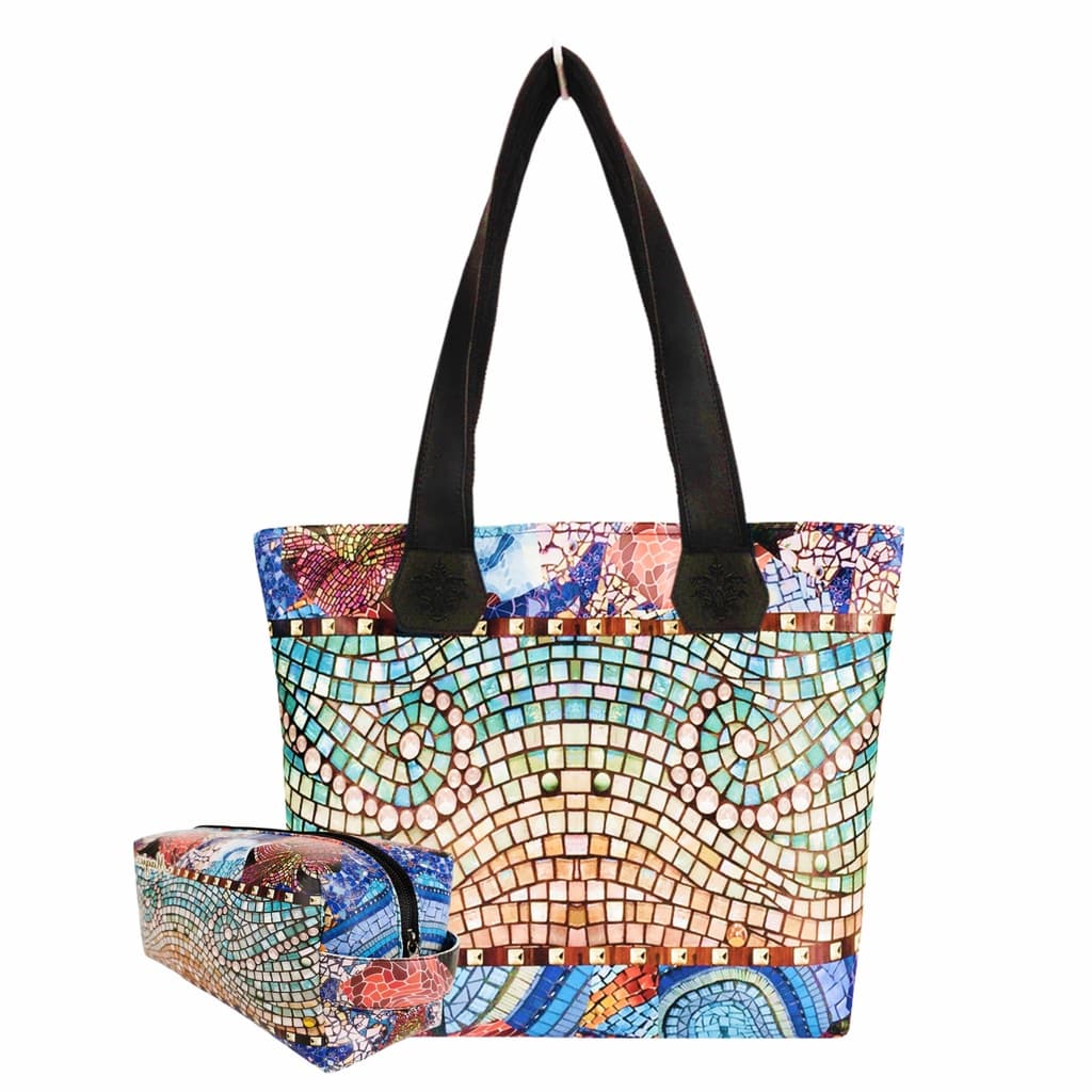 Bolsa Feminina Nécessaire Feminina Casual Adulto Mosaico Magicc Bolsas BN-033