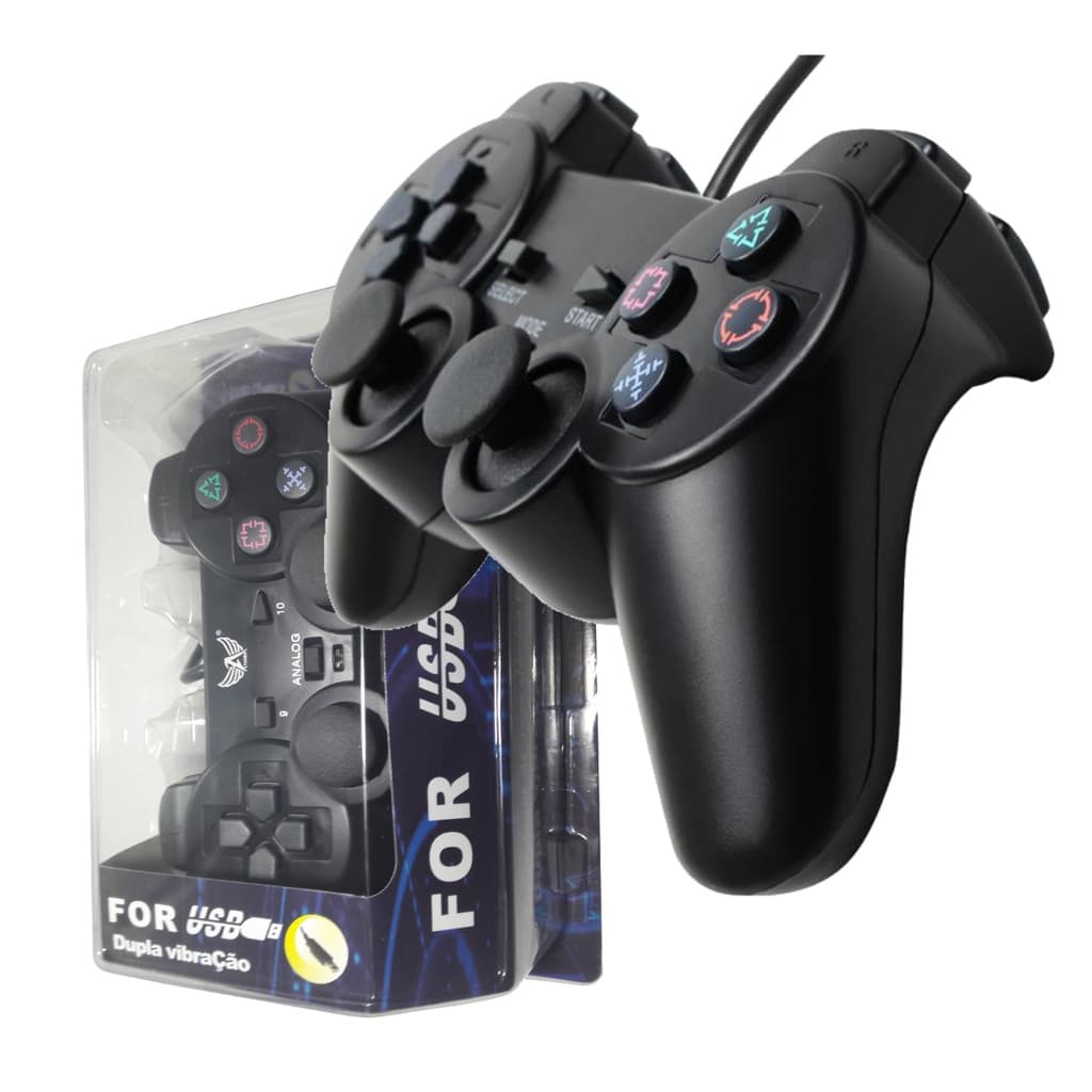 Controle Joystick Usb Games Retro Computador Ps2 Raspberry