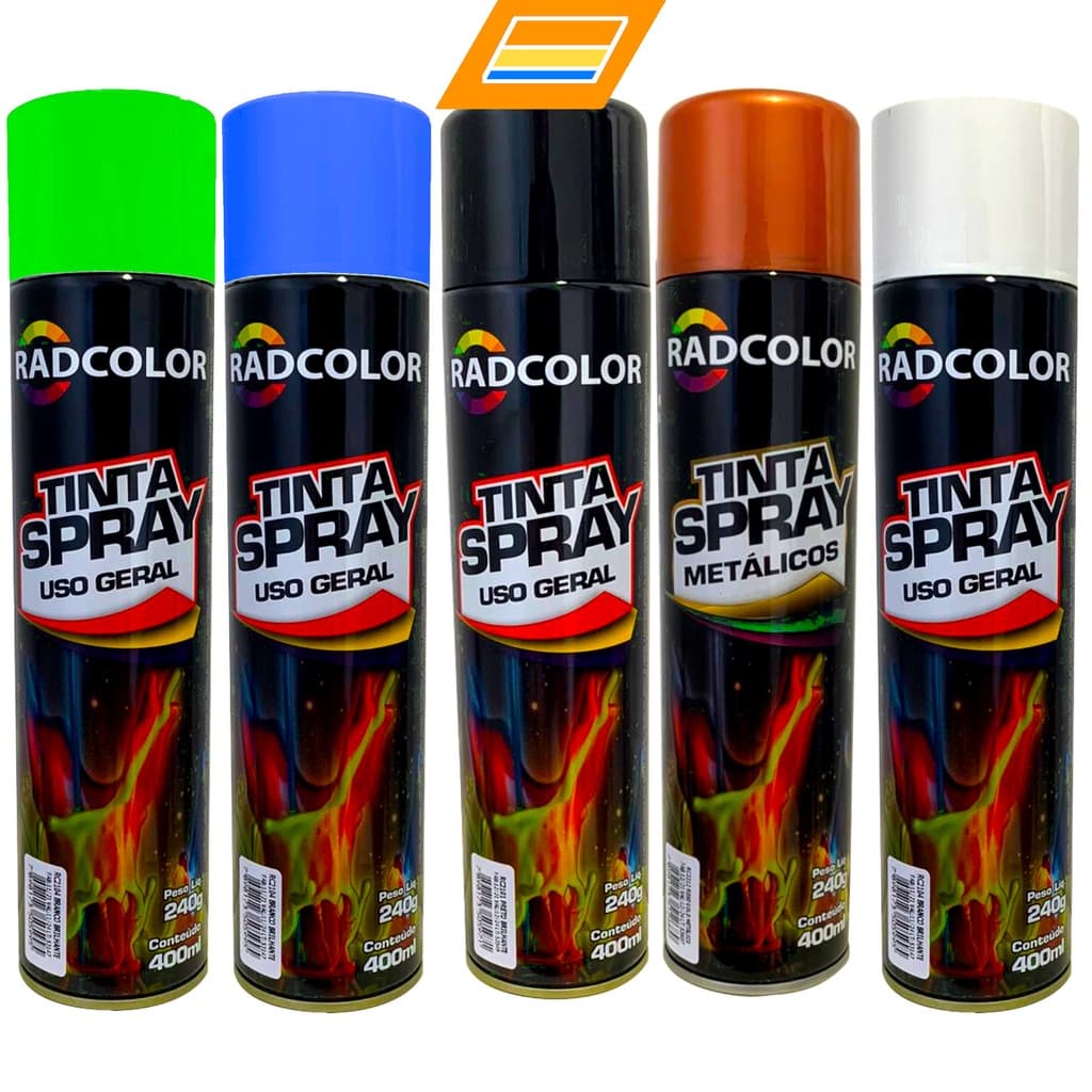 Tinta em Spray Uso Geral 400ML Radcolor - Diversas Cores