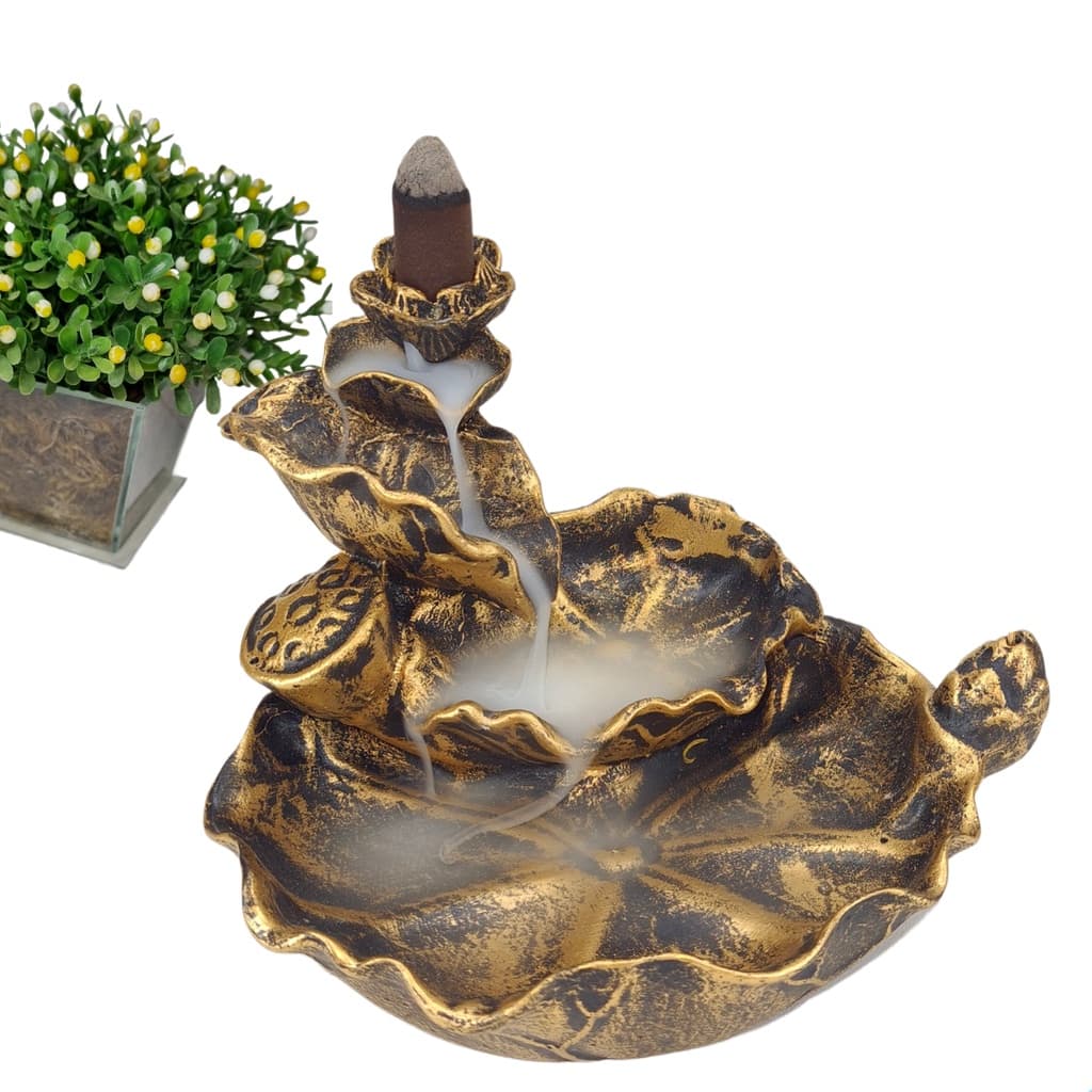 Incensario Cascata e Vareta Flor de Lotus Grande