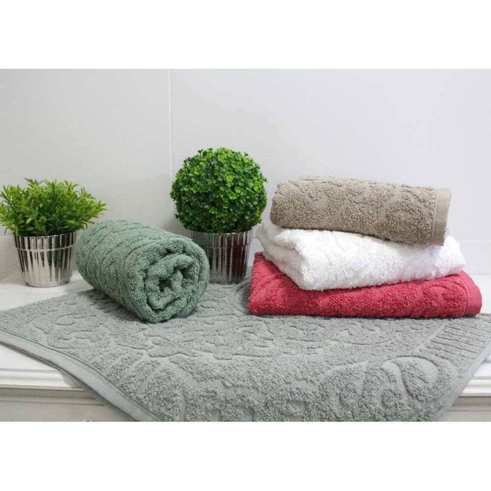 Kit c/ 10 Toalhas p/ Piso - Tapete Para Banheiro Gaia - 75CmX45Cm Cores Sortidas