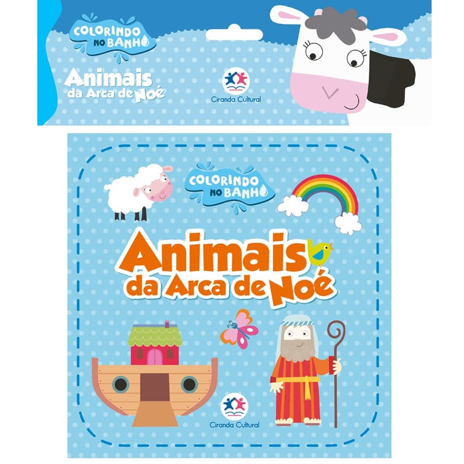 Livro de banho - Animais da arca de Noé - Colore em contato com a água!!
