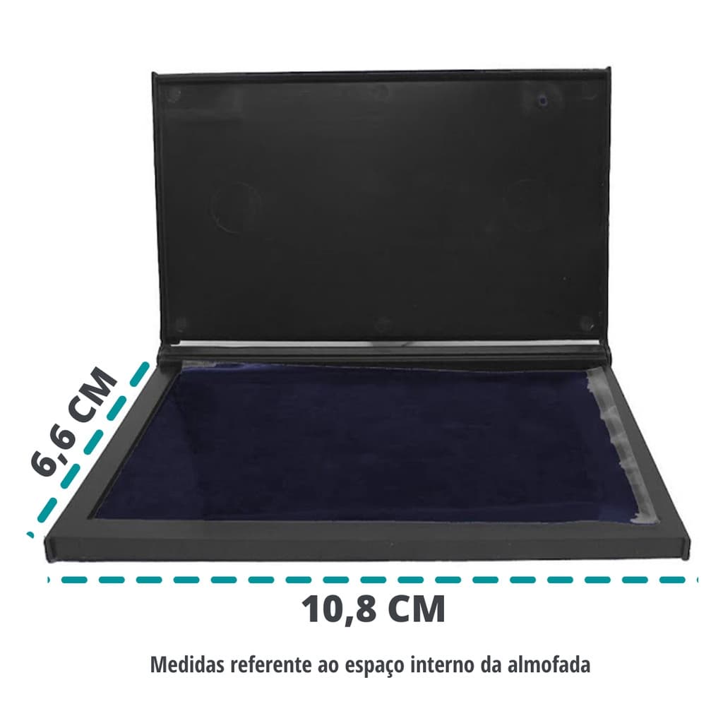 Almofada de Carimbo N3 Azul 10,8 x 6,6 cm