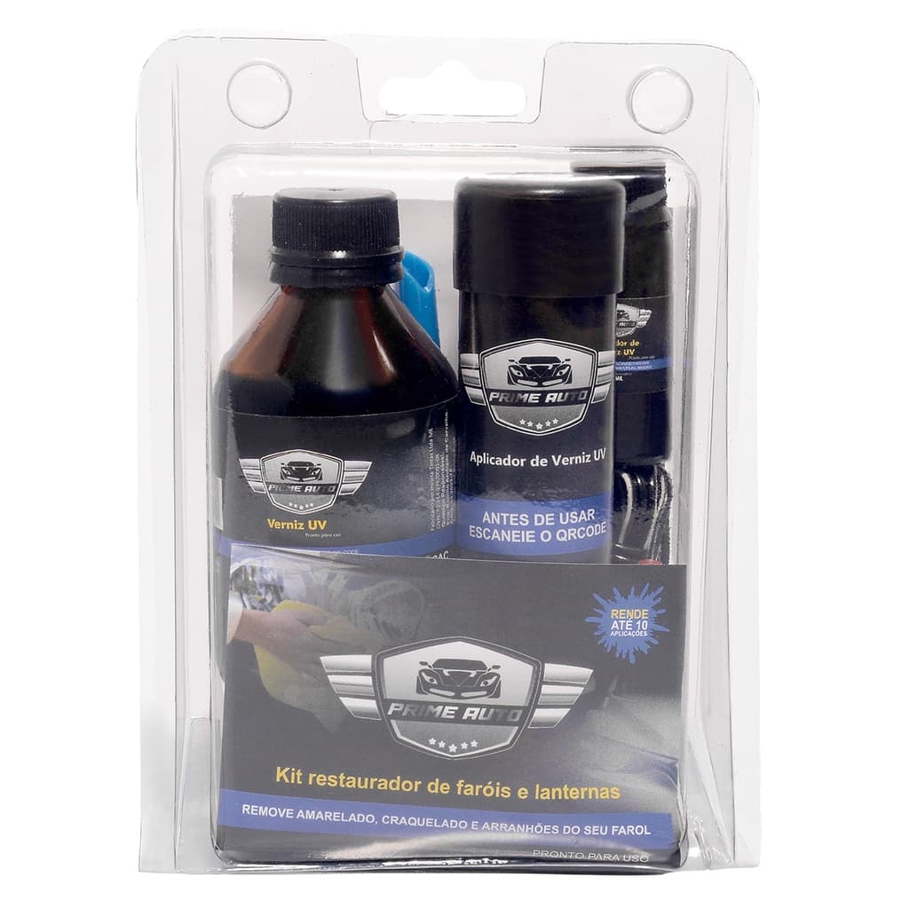 Recuperação Farol Automotivo Kit Verniz UV