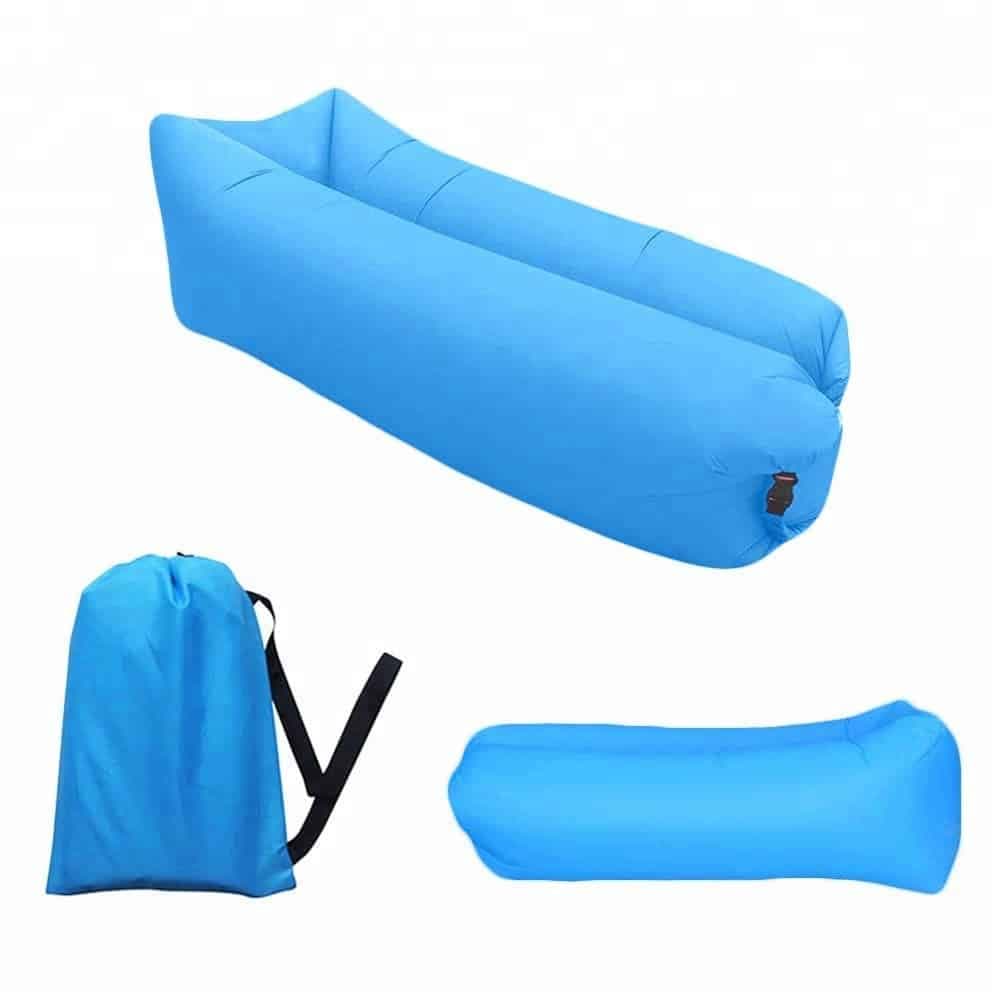 Sofá de Ar Inflável Puff Preguicoso Camping Praia Saco De Dormir Cama Portátil De Acampamento Camping